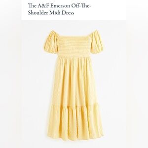A&F Emerson Off-the-shoulder midi dress size Large Tall